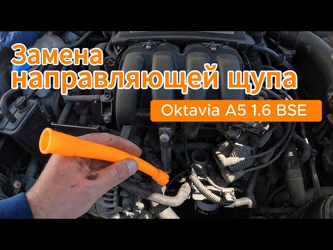 Видео: Замена направляющей масляного щупа 1.6 bse Шкода Октавия а5