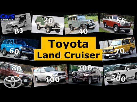 Видео: Toyota Land Cruiser BJ 20 40 60 70 80 100 200 300. Смена поколений. Эволюция. Все поколения с 1951г.