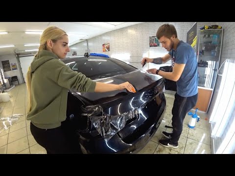 Видео: Полиуретановая пленка! Процесс оклейки полиуретановой пленкой SunTek!