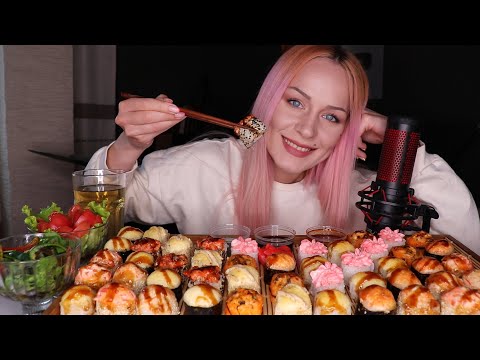 Видео: MUKBANG | Запеченные роллы/суши | Baked rolls/sushi не ASMR