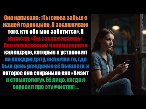 Видео: Она написала: «Ты снова забыл о нашей годовщине. Я заслуживаю того, кто обо мне заботится». Я написа