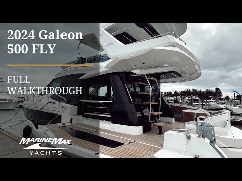 Видео: Только что | Galeon 500 FLY 2024 | MarineMax Jupiter