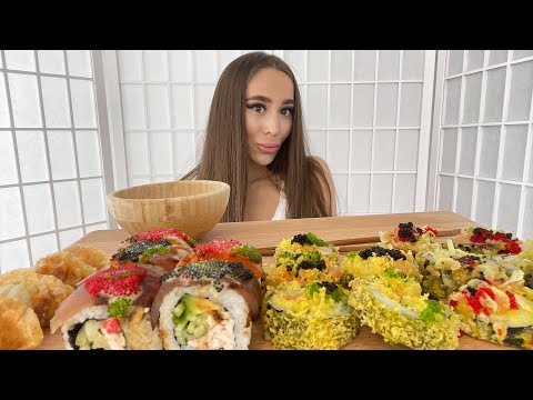 Видео: MUKBANG| СУШИ РОЛЛЫ| МОЙ СПОРТ РЕЖИМ💪🏽