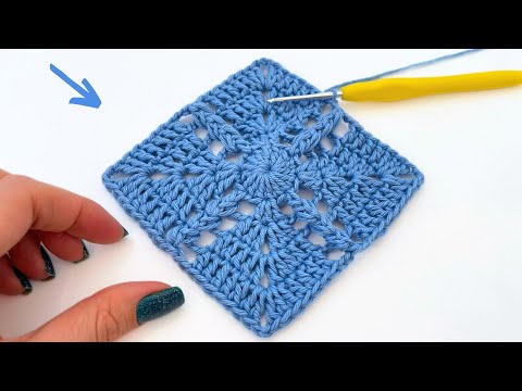 Видео: РАЗНЫЙ КВАДРАТ КРЮЧКОМ