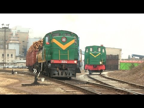 Видео: Тепловозы ТГМ23-1676 и ТГМ4А-1134 1 / TGM4A-1134 and TGM23-1676 shunters 1