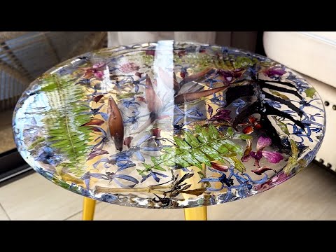 Видео: Resin Art Tutorial. Удивительный стол из цветов. Мы делаем форму сами.