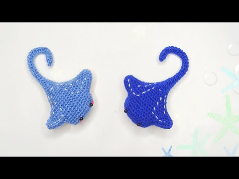 Видео: 🔥Супер идея🔥Голубой скат крючком амигуруми подробный мастер класс🐟Рыбка крючком