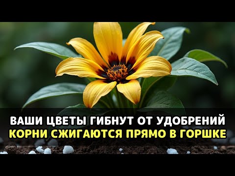 Видео: Ваши цветы погибают после удобрений, а вы даже не знаете, что сами их отравляете