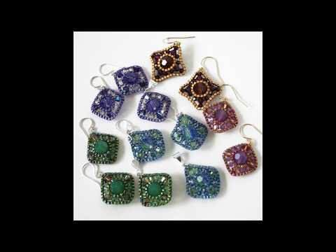 Видео: Урок по кирпичному стежку: элегантный элемент Swarovski