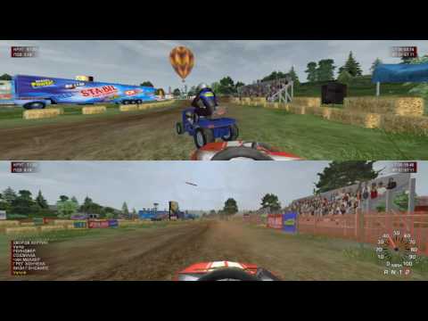 Видео: Lawnmower Racing Mania 2007 - Гонка 1 - С Ванзиком