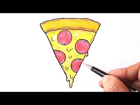 Видео: Как нарисовать ПИЦЦУ Легко | Рисунки для начинающих