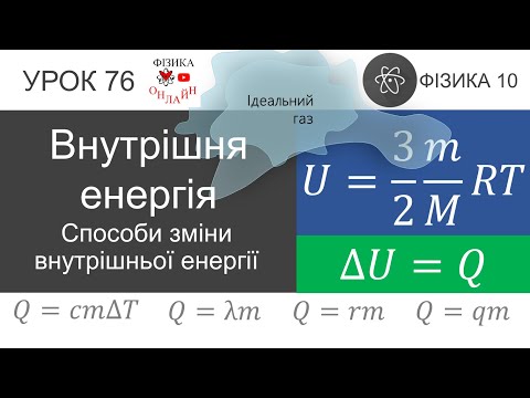 Видео: Фізика 10. Урок-презентація «Внутрішня енергія. Способи зміни внутрішньої енергії»