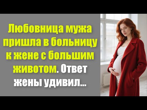 Видео: Любовница мужа пришла в больницу к жене с большим животом. Ответ жены удивил...