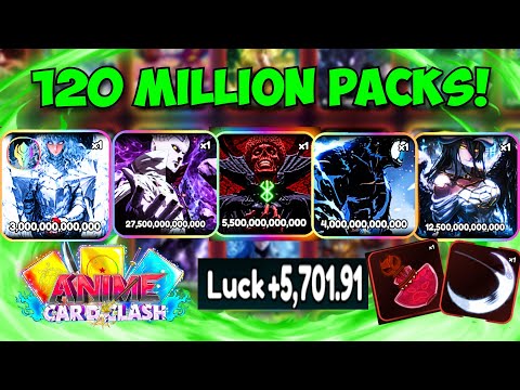 Видео: (5700 УДАЧИ!) Открываем 120 МИЛЛИОНОВ наборов в обновлении «Хэллоуин» в Anime Card Clash!