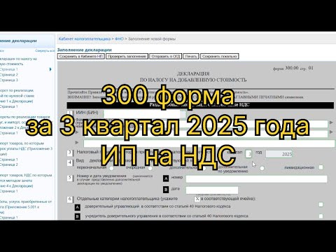 Видео: 300 форма за 3 квартал 2025 года