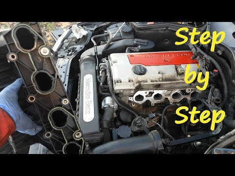 Видео: Снятие впускного коллектора на Mercedes w203