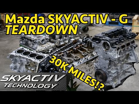 Видео: Двигатель Mazda Skyactiv-G 2.5 CX30 Core сгорел после 30 тысяч миль! Разборка