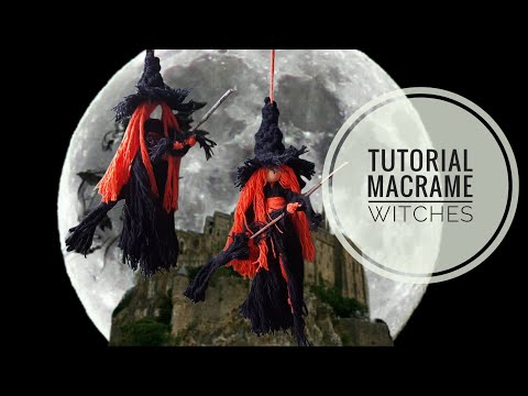 Видео: Tutorial Macrame witch doll. Halloween Part 1. Макраме кукла ведьма.