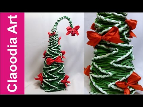 Видео: Рождественская елка с бумажным плетеное