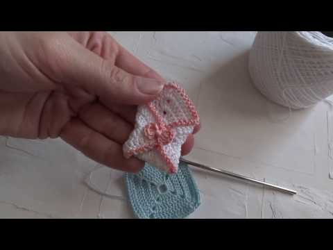 Видео: МК - вязаный декор для скрапбукинга - конвертик