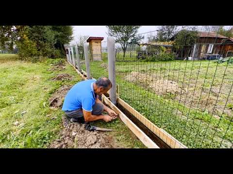 Видео: Бетонные столбы забора