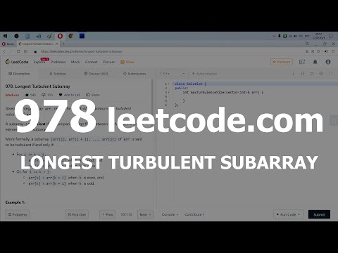 Видео: Разбор задачи 978 leetcode.com Longest Turbulent Subarray