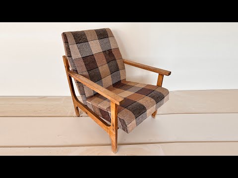 Видео: ПЕРЕДЕЛКА старого советского кресла в современное | Обивка мебели | Реставрация