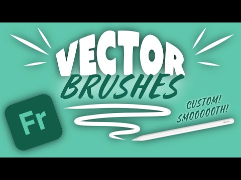 Видео: Как получить плавные векторные линии в Adobe Fresco (настройка кисти)