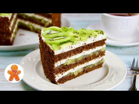 Видео: Торт "Киви и Шоколад" 🥝 Так просто и так вкусно!