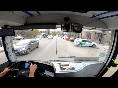 Видео: Вид из кабины городского автобуса. Работа без слов на 18-ом маршруте.