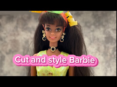 Видео: Cut and style Barbie. Барби 90-х брюнетка