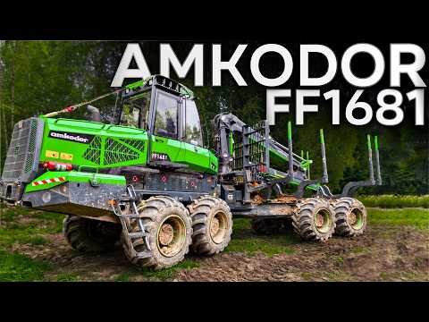 Видео: Новый форвардер Amkodor FF1681 #лесозаготовка #харвестер #форвардер #logging