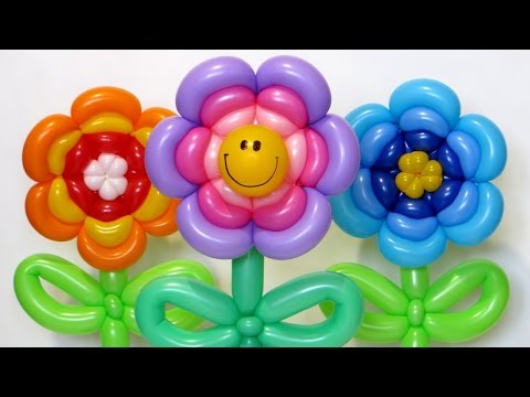 Видео: Цветок из шаров, 6 лепестков / Tricolor 6-petal flower (Subtitles)