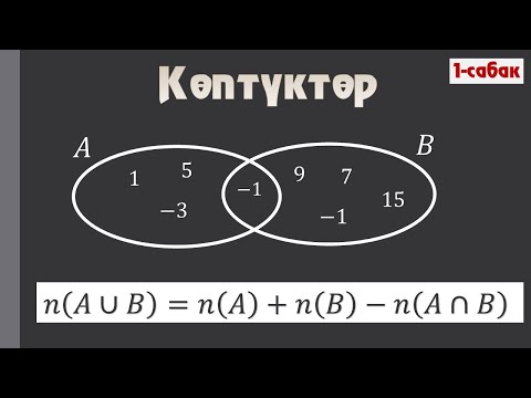 Видео: Көптүктөргө киришүү / 1-cабак