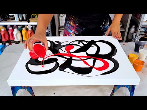 Видео: 🔥 Эта кухонная мойка ГОРИЛА! - Суперяркий красный, оранжевый и желтый - Акриловая живопись