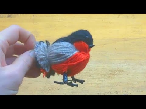 Видео: Снегирь из ниток