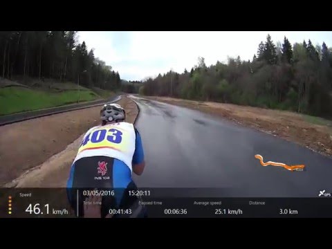 Видео: Обнинск, масс-старт 17.5 км, лыжероллерная трасса. 3 мая 2016