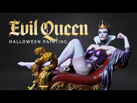 Видео: Эта злая королева слишком красива, чтобы устоять | 3D-печать смолой и роспись к Хэллоуину