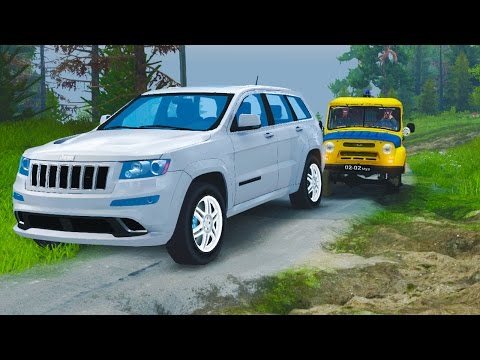 Видео: ПОГОНЯ за Jeep Grand Cherokee SRT8 - Spintires