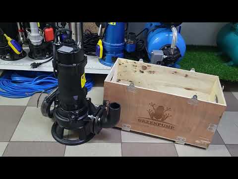 Видео: Фекальный промышленный насос GREENPUMP SWQ 25-15-2.2 c измельчителем