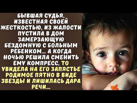 Видео: СУДЬЯ в отставке приютила БЕЗДОМНУЮ с ребенком, а когда увидела на его руке РОДИМОЕ ПЯТНО...
