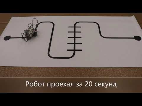 Видео: MK по робототехнике: Движение по линии (Два датчика цвета)