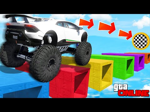 Видео: КАК ДАЛЕКО СМОЖЕТ ЧИТ МОНСТР ТРАК ПРОЕХАТЬ ПО ДЫРЯВЫМ БЛОКАМ? ЭКСПЕРИМЕНТЫ В ГТА 5 ОНЛАЙН