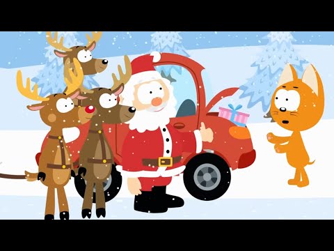Видео: Котёнок и волшебный гараж - Помощник Санта Клауса | Мультфильмы для детей про машинки