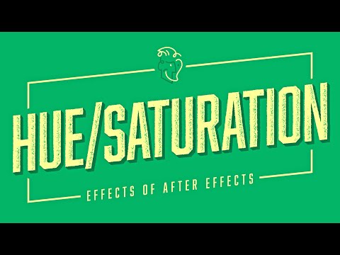 Видео: Цветовой тон/Насыщенность | Эффекты After Effects