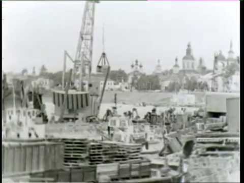 Видео: Стройки моста через Сухону в Великом Устюге (1976 год)