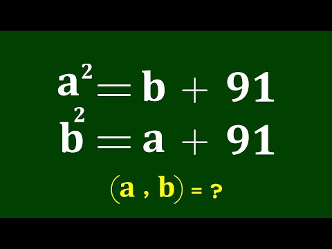 Видео: Хорошая задача по алгебре | Математическая олимпиада | Сможете ли вы найти (a,b)=?