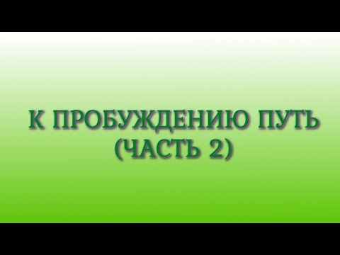 Видео: К Пробуждению путь (часть 2)