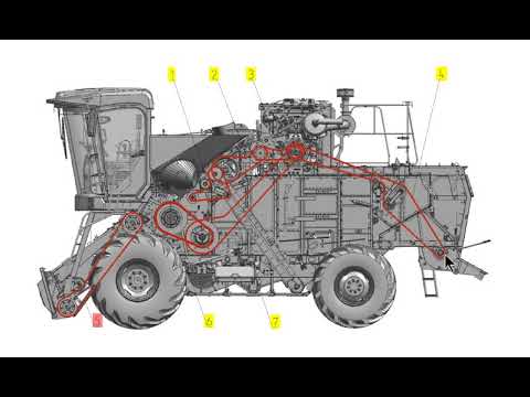 Видео: Ремни на комбайн NOVA-320/330/340