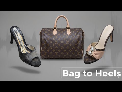Видео: Старый LV Сумка в Гламурные Туфли | Роскошное DIY Преображение